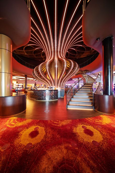 FRAME | Is a new chapter for casino design in the cards? Art Deco Casino, Casino Design Interior, Futuristic Casino, Casino Interior Design, Casino Exterior, Casino Interior, Casino Design, Column Design, Interior Design Work