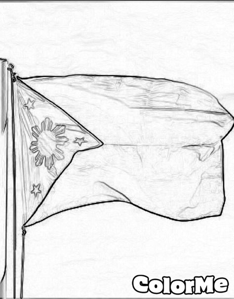 Color the flag of the Philippines as you watch me journey through their islands Independence Day Drawing Philippines, Philippine Flag Drawing, Philippines Flag Coloring Page, Philippine Flag Printable Back To Back, Flag Philippines Design, Evolution Of Philippine Flag, American Flag Coloring Page, Flag Drawing, Flag Coloring Pages