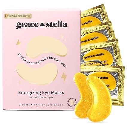 Amazon.com: grace & stella Under Eye Mask (Gold, 24 Pairs) Reduce Dark Circles, Puffy Eyes, Undereye Bags, Wrinkles - Gel Under Eye Patches - Gifts for Women - Birthday Gifts for Women - Vegan Cruelty Free : Beauty & Personal Care Under Eye Hollows, Undereye Bags, Under Eye Patches, Thank You Gift For Parents, Under Eye Mask, Reduce Dark Circles, Eye Patches, Under Eye Bags, Amazon Beauty Products