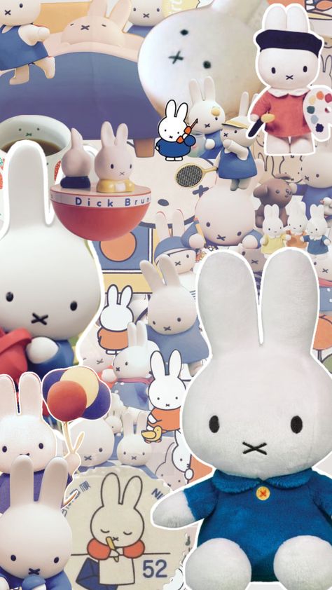 Muffy Rabbit Wallpaper, Miffy Collage, Miffy Ipad Wallpaper, Miffy Aesthetic Wallpaper, Miffy Wallpaper Desktop, Miffy Background, Miffy Wallpaper Iphone, Miffy Poster, Miffy Wallpaper