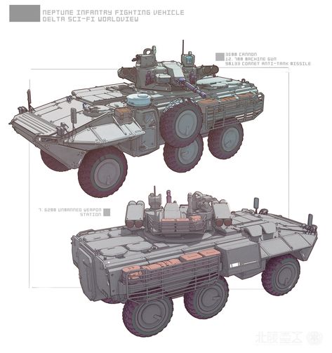 "Neptune Infantry Fighting Vehicle" by 彩票哥 Russian Terminator, Futuristic Tank, Fantasy Tank, Light Sport Aircraft, Sci Fi Tank, Armored Vehicle, Lego Army, Lego Military, Russian Tanks