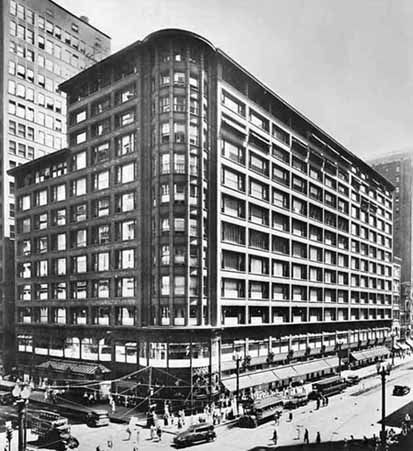 Louis Sullivan, Chicago School, Fire Sprinkler, Steel Frame Construction, Pedestrian Bridge, Business District, Main Entrance, Western Union, School Architecture