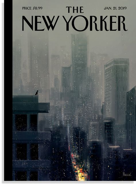 Pascal Campion, New Yorker Covers, Winter City, Vintage Poster Art, Night City, The New Yorker, Room Posters, New Wall, Music Poster