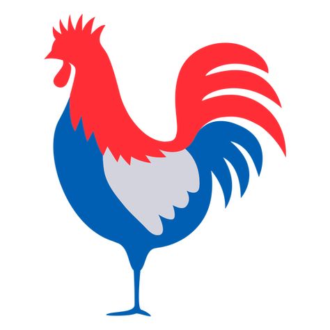 French Rooster, Bastille Day, Vector Art Illustration, Bastille, Illustration Artwork, Art Fashion, Png Design, Gradient Color, Graphic Design Art