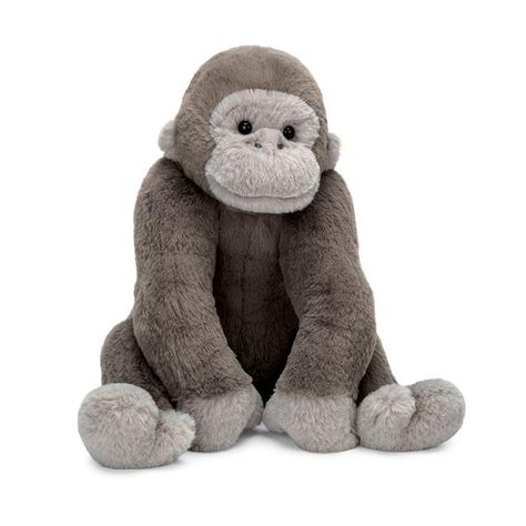 Scrumptious Gregory Gorilla 9" Jellycat Toys, Gorilla Gorilla, Great Ape, Cute Stuffed Animals, Monkeys, Wrapped Canvas Art, Soft Toy, Pillow Art, White Background