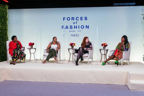 Paloma Elsesser, Precious Lee, Tess McMillan, and Jill Kortleve Get Real About Fashion, Body Image, and the 2020 Election | Vogue Tess Mcmillan, Fashion Conference, Jill Kortleve, Precious Lee, Paloma Elsesser, Jennie Kwon, Womens Conference, Sarah Burton, Anna Wintour