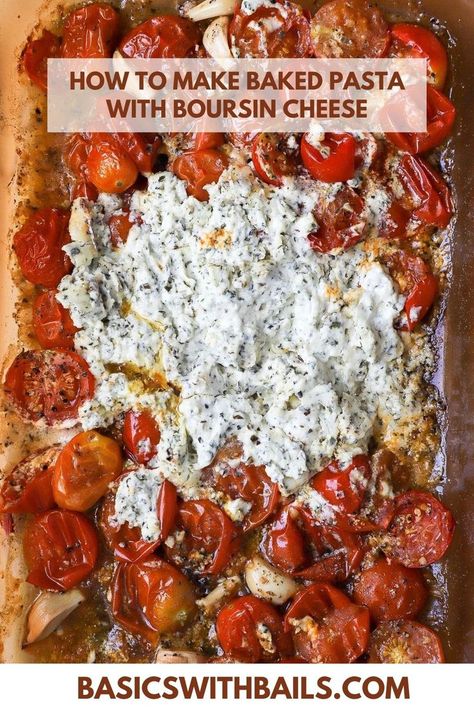 Pasta With Boursin Cheese, Pasta With Boursin, Boursin Cheese Recipes, Baked Pasta Recipe, Tiktok Pasta, Cheese Pasta Bake, Easy Pasta Recipe, Cheese Pasta Recipes, Boursin Cheese