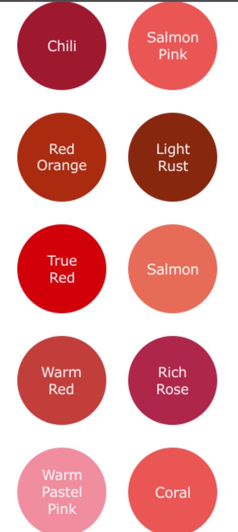 Reds and Pinks for Autumns Deep Autumn Color Palette Pink, Pinks For Dark Autumn, Deep Autumn Pink Palette, Pink For Dark Autumn, Pink For Autumn Palette, Pink For Deep Autumn, Dark Autumn Pink Palette, True Autumn Pink, Red Lipstick For Soft Autumn