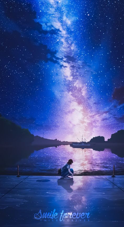 anime scenery, stars, night, scenic, anime, wallpaper Joy Boy, Anime Places, Fly Emirates, Scene Wallpaper, Sky Anime, Night Sky Wallpaper, Night Scenery, Cute Simple Wallpapers, Samsung Wallpaper