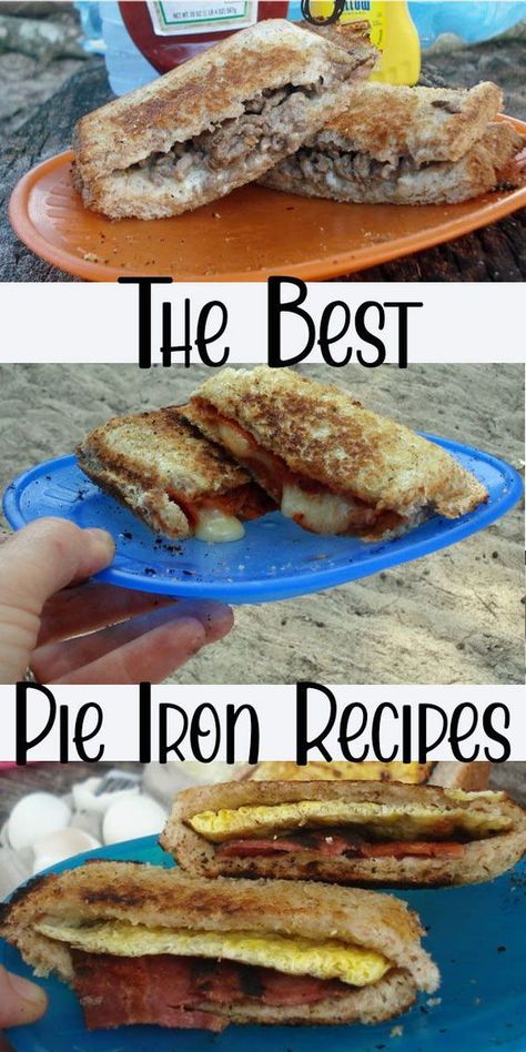 Camping Food Pie Iron, Pudgie Pie, Mountain Pie Recipes, Pudgy Pie Recipes, Pie Iron Cooking, Ideas For Meals, Pie Irons, Pudgy Pie, Mountain Pies