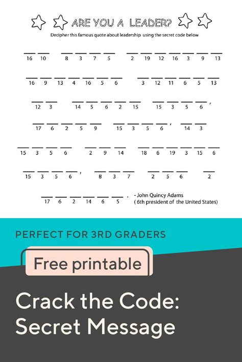 Crack the Code! Put your detective-in-training on the case with this secret-message activity. #free #printable #offlinegames #puzzles #criticalthinking #math #thirdgrade #grade3 #educationdotcom 10th Grade Math Worksheets, 10th Grade Math, Free Worksheets For Kids, Free Printable Math Worksheets, Middle School Lesson Plans, Writing Practice Worksheets, Printable Math Worksheets, Elementary Activities, Kids Math Worksheets