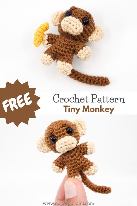 Crochet Chimpanzee Pattern Free, Mini Monkey Crochet, Tiny Monkey Crochet Pattern Free, Crochet Monkey Applique, Curious George Crochet Pattern Free, Monkey Keychain Crochet, Orangutan Crochet Pattern, Mini Monkey Crochet Pattern Free, Crochet Monkey Keychain Pattern Free