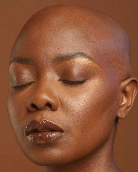 Beautiful Bald Black Women, Bald Black Women Shaved Heads, Bald Style, Natural Hair Quotes, Bald Beauty, Black Hair Makeup, Bald Caps, Shaved Heads, Bald Head Women