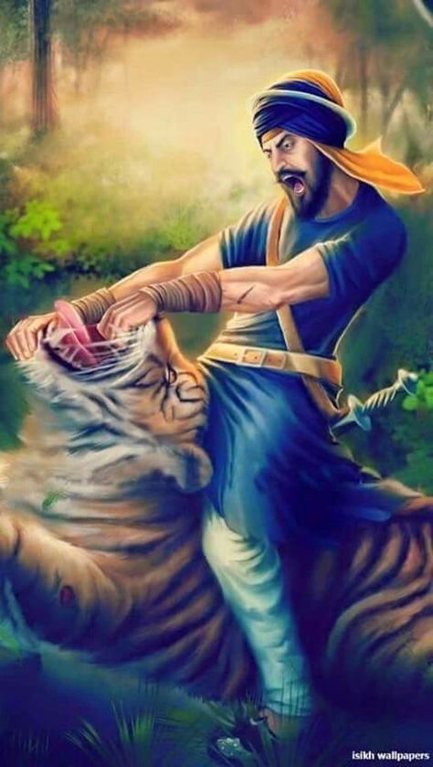 Waheguru Hari Singh Nalwa, Sikh Wallpapers, Gurbani Wallpapers, Guru Nanak Photo, Baba Deep Singh Ji, Warrior Paint, Guru Nanak Wallpaper, Indian Army Wallpapers, Small Dragon Tattoos