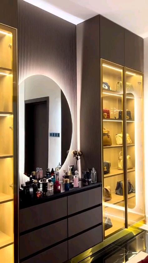 modern dressing table ideas Dressing Table Ideas, Luxury Interior Design Living Room, Modern Dressing Table Designs, Modern Dressing Table, Bedroom Interior Design Modern, Dressing Unit, Wall Wardrobe Design, Stylish Bedroom Design, House Wall Design