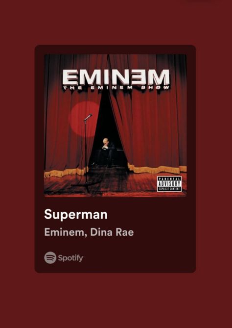 Ss Iphone, Eminem Cover, Superman Eminem, Superman Lyrics, Eminem Albums, Eminem Poster, The Eminem Show, Song Cover, Music Photo