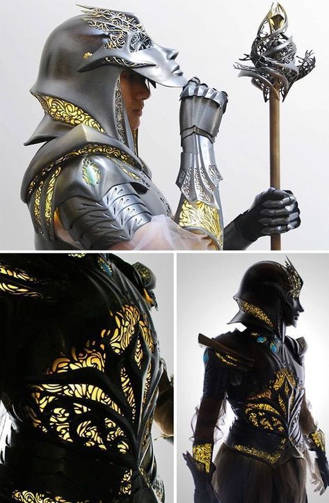 Futuristic Medieval Armor, 3d Printed Costume, 3d Printed Armor, Queen Armor, Futuristic Knight, Cosplay Armour, Dress Armor, Costume Armour, Futuristic Armor