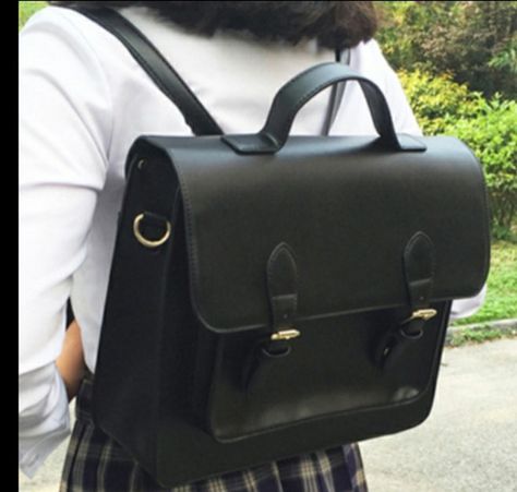 Japanese Backpack, Handbag School, School Shoulder Bag, Aesthetic Backpack, My Style Bags, Shoulder Bags For School, Backpack Handbag, Women Leather Backpack, Pretty Bags