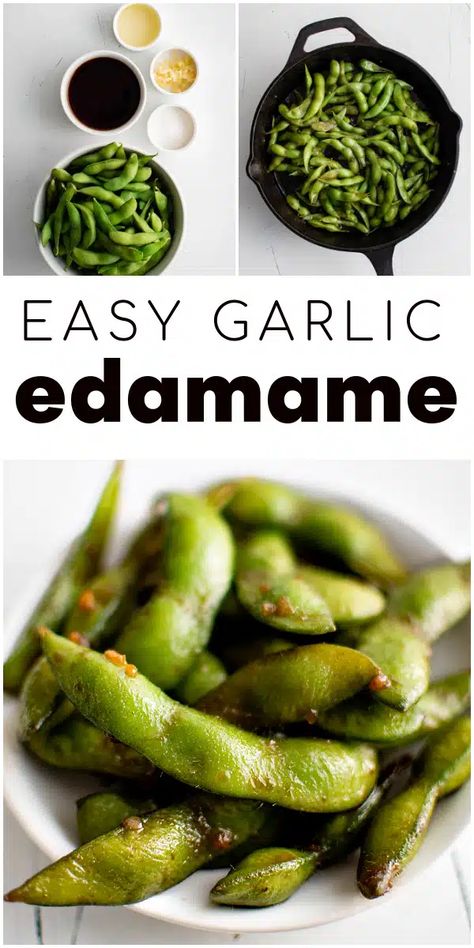 Bursting with loads of delicious flavor, this easy Edamame Recipe will be your new favorite side dish, snack, or appetizer. Sautéed with garlic and seasoned with soy sauce, it tastes just like what you'd get at your favorite Japanese restaurant and takes just 15 minutes to make. Edamame Recipe, Edamame Recipes, Sweet Chili Sauce, Sweet Chili, Edamame, 4 Ingredients, Side Dish Recipes, Appetizer Snacks, Vegetable Recipes