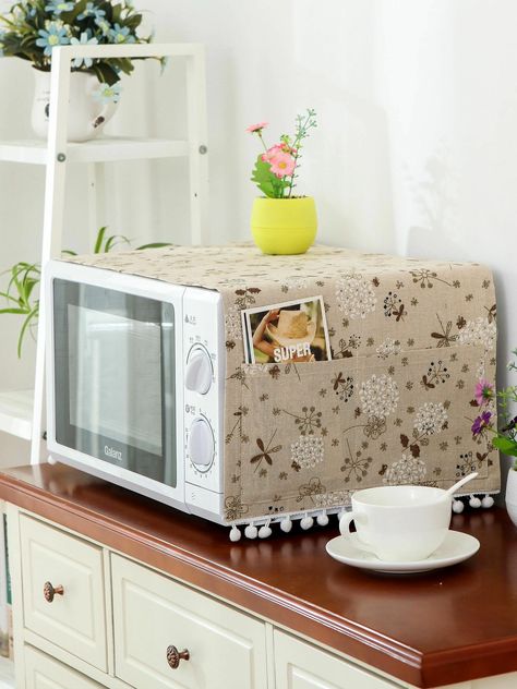 Kitchen Gadgets Storage, Microwave Cover, Oven Cover, Oven Hood, Microwave In Kitchen, Clean Microwave, Kitchen Oven, Appliance Covers, Toaster Oven