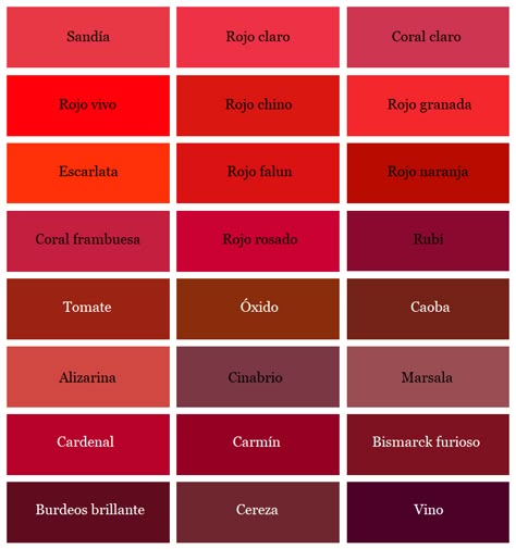 Color rojo: significado, tonalidades y combinaciones - Estilo Ennia Vino Color, Mixing Paint Colors, Car Colors, Color Rojo, Color Theory, Red Color, Color Palette, Prom, Red