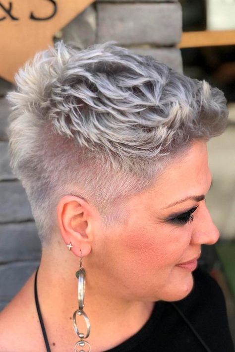 Perfect Short Haircuts For Older Women ★ Really Short Hair For Women, Short Hairstyles For Women Over 50 With Thick Hair, Edgy Short Hair Undercut, Short Pixie Hairstyles For Older Women, Shorts Haircuts For Women, Short Pixie Cuts For Older Women, Short Silver Hair Pixie Cuts Older Women, Very Short Hair Edgy Pixie Hairstyles, Short Funky Pixie Haircut