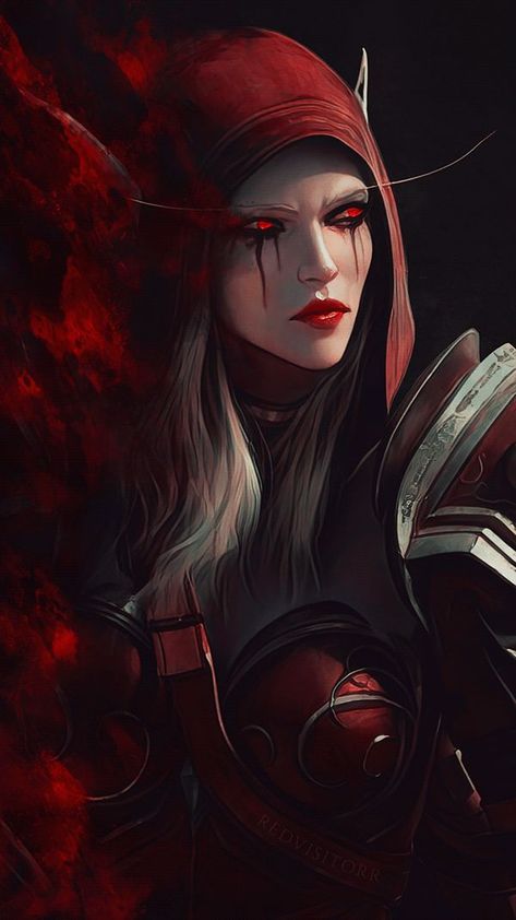 Warcraft Wallpaper, Banshee Queen, Wow Of Warcraft, World Of Warcraft Characters, Sylvanas Windrunner, Warcraft Characters, Blood Elf, Cartoon Character Tattoos, Warcraft Art