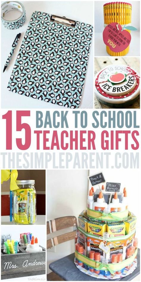 The first day of school is right around the corner! Get ready to meet the teacher with these fun back to school teacher gift ideas! Back to school teacher gifts are a sweet way to get the new school year off to a good start! Teaching Gifts, Back To School Teacher Gifts, Teacher Encouragement, Diy Teacher Christmas Gifts, Teacher Gift Ideas, Back To School Gifts For Teachers, Diy Back To School, Appreciation Ideas, New Teacher Gifts