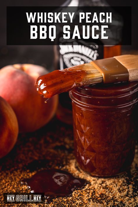 Honey Bourbon Bbq Sauce, Pit Masters Recipes, Whiskey Peach Bbq Sauce Recipe, Peach Barbecue Sauce Recipe, Canning Peach Bbq Sauce, Jalapeño Peach Bbq Sauce, Hickory Bbq Sauce Recipe, Whiskey Peach Bbq Sauce, Peach Habanero Bbq Sauce