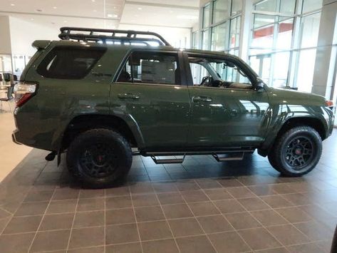 Army green TRD Pro. What an awesome looking 4runner. Toyota 4runner Green, 2023 4runner Trd Pro, Army Green 4runner, Green 4runner, 4runner Custom, 2023 Lifestyle, 4runner Accessories, Four Runner, 4runner Mods