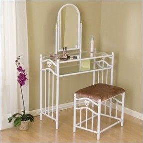 Vanities Design, Bedroom Vanities, Metal Makeup, Bedroom Vanity Set, Metal Bedroom, Metal Vanity, Makeup Vanity Table, Vanity Sets, Vanity Table Set