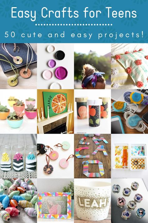 These 50 unique and easy crafts for teens and tweens will keep your kids busy – they can make these genius ideas for fun or to sell. Teen Summer Craft Ideas, Kid Craft Fair Ideas Make And Sell, Projects To Do When Bored, Crafts For Middle Schoolers, Teen Summer Crafts, Teenage Art, 4h Crafts, Diy Teen