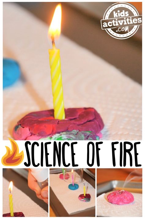 The Science of Fire for Kids | Kids Activities Blog Preschool Fire Experiment, Firefighter Science Activities Preschool, Fire Science Experiments Kids, Fire Experiments For Kids, Fire Activities For Kids, Fire Preschool Activities, Fire Activities, Fire For Kids, Fire Kids