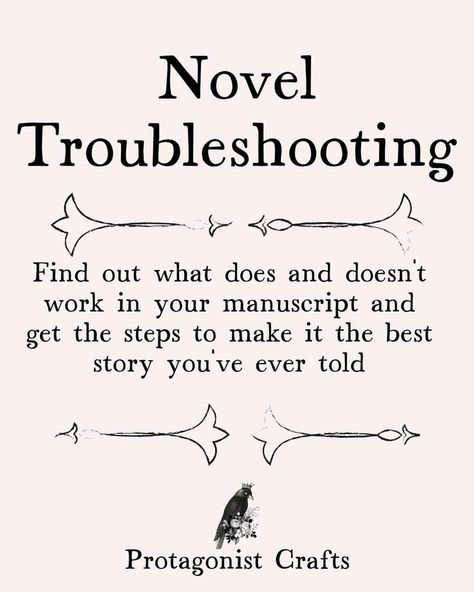 Writing a book is a long process but you don't have to do it alone. If you've written a novel manuscript but you're not quite sure how to make it work or you don't know how to apply the feedback you got from your beta readers, I'm here to help. With Novel Troubleshooting, you will get another eyes on your writing and you'll find out exactly what does and doesn't work in your story. You will be able to edit and finish your novel with confidence! Novel Tips, Do It Alone, First Draft, Novel Writing, Make It Work, A Novel, Writing Tips, Writing A Book, Your Story