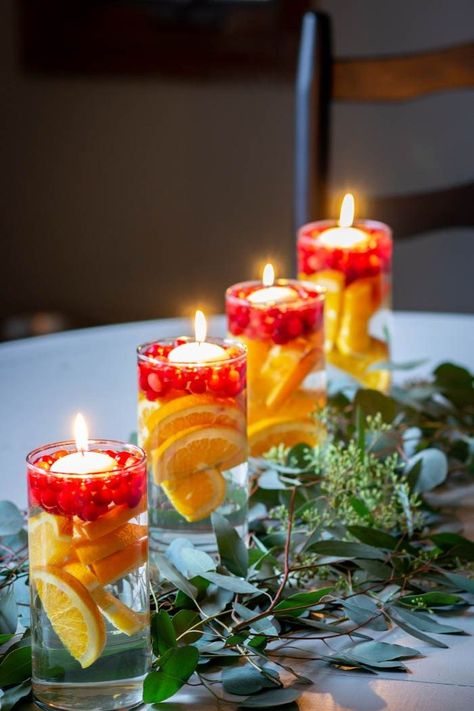 All you need is five minutes to put together this simple kitchen table centerpiece made up of eucalyptus, oranges and cranberries. | North Country Nest #northcountrynest #simpletablecenterpiece #tabledecor #tableideas Simple Kitchen Table Decor, Diy Kitchen Table Centerpiece, Centerpiece With Eucalyptus, Simple Kitchen Table, Simple Table Centerpieces, Kitchen Table Centerpiece, Orange Table, Christmas Kitchen Decor, Kitchen Table Decor