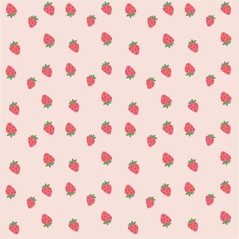 Ditsy Strawberry Pattern Digital Download - Etsy Drawn Strawberry, Strawberry Background, Pink Wallpaper Ipad, Bow Wallpaper, Floral Wallpaper Iphone, Strawberry Pattern, Simple Iphone Wallpaper, Social Media Apps, Textile Pattern Design