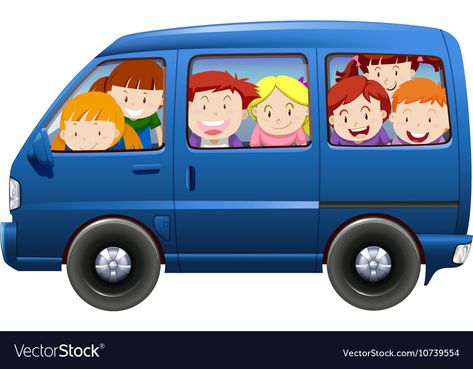 Van Clipart, Van Cartoon, Van Drawing, School Van, Mother Pictures, Blue Vans, Drawing Clipart, Free Cartoons, Art Van