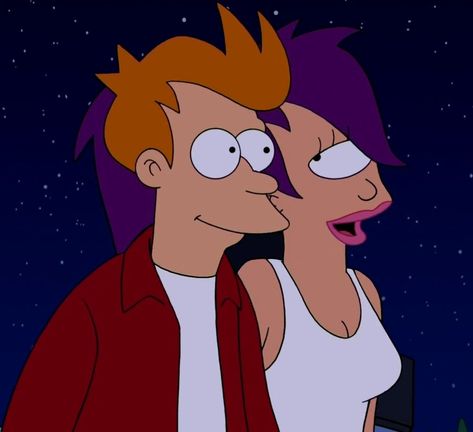 Fry And Leela Matching Pfp, Leela Icon Futurama, Fry And Leela Fanart, Futurama Matching Pfp, Fry X Leela, Fry Futurama Icon, Halloween Costumes Tiktok, Leela And Fry, Futurama Fanart