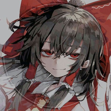 Hakurei Reimu Icon, Reimu Touhou Pfp, Reimu Hakurei Icon, Touhou Icon, Touhou Pfp, Touhou Reimu, Western Anime, Hakurei Reimu, Reimu Hakurei