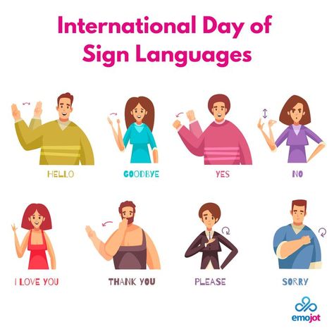 🤟💫 Let's embrace the beauty of sign languages, promote inclusion, and honor the Deaf community's rich culture and communication. . . . #InternationalDayOfSignLanguages #DeafCulture #InclusionMatters #emojot International Day Of Sign Languages, English Sign Language, Hello In Languages, Sign Languages, Sign Language Words, British Sign Language, Asl Sign Language, Asl Signs, Deaf Culture