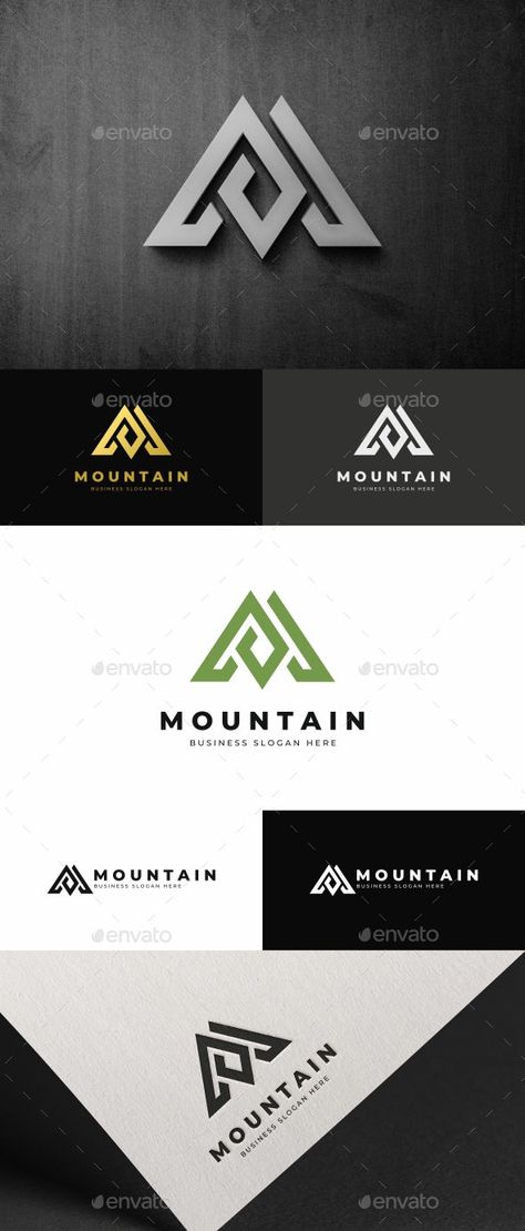 Mountain M Logo by dm82design | GraphicRiver Letter U Logo, U Logo, Business Slogans, Mountain Logos, M Logo, Portfolio Logo, Letter U, Logo Items, Green Logo