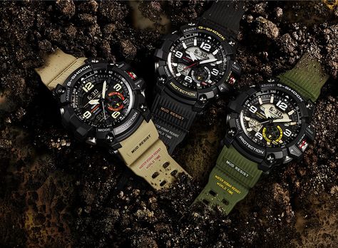 New G-SHOCK Mudmaster GG1000 - watchuseek.com G Shock Mudmaster, Timepiece Design, New G Shock, G Shock Watches, Mens Watches Black, Military Watches, Casio G Shock, Dress Watch, Gshock Watch