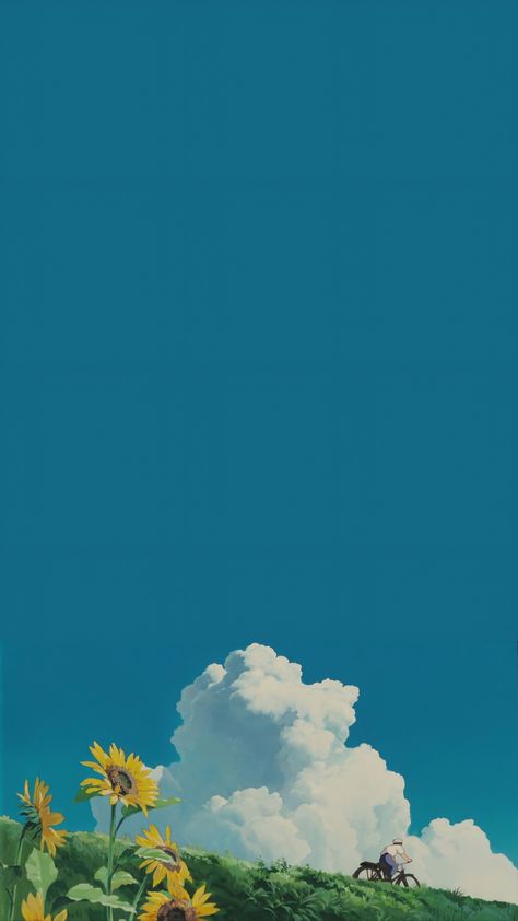 Studio Ghibli Sky Wallpaper, Ghibli Sky Wallpaper, Anime Aesthetic Scenery, Ghibli Iphone Wallpaper, Subtle Anime Wallpaper, Studio Ghibli Aesthetic Wallpaper, Anime Sky Wallpaper, Ghibli Sky, Wallpaper Ghibli