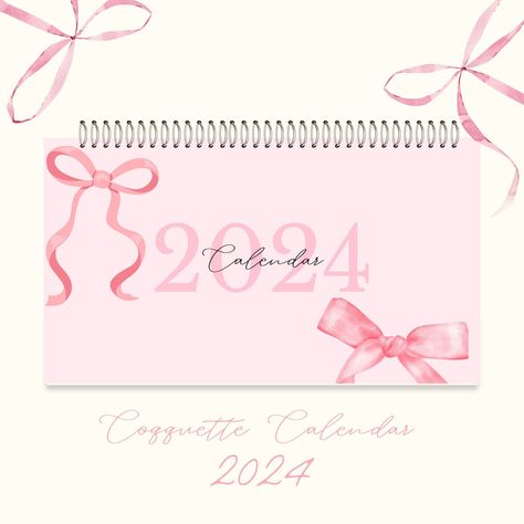 2024 Pink Coquette Wall Calendar,wall Calendar Monthly, collage callander,pink Wall hanging calendar, PDF, Letter Size, A4, Aesthetic design by RoseplannerShop on Etsy Coquette Calendar, Wedding Photo Table, Reception Table Numbers, Modern Table Numbers, Photo Table Numbers, Photo Table, Calendar Wall, Hanging Calendar, Calendar Monthly