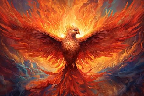 A phoenix bird with the word fire on it | Premium Photo #Freepik #photo #pheonix Phoenix Art, Puzzle Jigsaw, Phoenix Rising, Phoenix Bird, Fire Bird, Firebird, Art Metal, Diamond Art, Mosaic Crafts