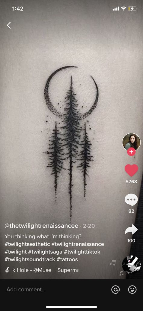 Minimalist Twilight Tattoo, Twilight New Moon Tattoo, Tiny Twilight Tattoo, Twilight Book Tattoo, Twilight Themed Tattoos, Twilight Movie Tattoos, Twilight Saga Tattoo Ideas, Twilight Saga Tattoos, Subtle Twilight Tattoos