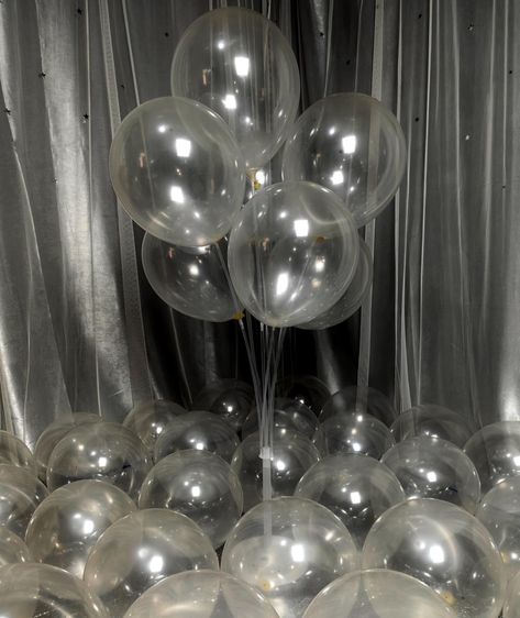 PRICES MAY VARY. Show off your vibrant and creative decorations with these 12-inch clear balloons,300 pcs bulk balloons are more than enough for your needs! These latex clear balloons are made from a latex material that ensures they stay inflated for hours and hours of amazingness. Use these clear balloons to create unique and eye-catching balloon arches, bouquets, or centerpieces at your next event. Enhance your aesthetic with these versatile and durable clear balloons, suitable for weddings, b Celebration Of Life Balloons, Big Clear Balloons, Birthday Party Decorations Aesthetic, 20th Birthday Party Decorations, Ceiling Party Decorations, French Disco, Balloons Stand, Disco Ball Decorations, Clear Balloon