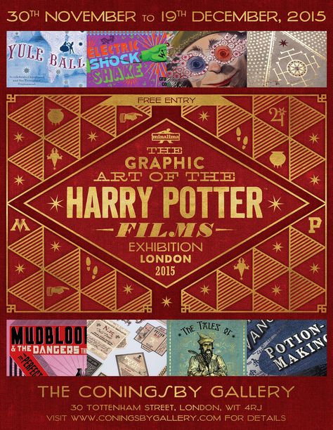 Harry Potter would not have been nearly so magical if it weren’t for the graphic design work of MinaLima, whose imaginative and breathtaking designs added so much life and color to the Wizarding World we love. Now, Miraphora Mina and Eduardo Lima have an exhibition of their work opening at a gallery in London! Mina Lima, Harry Potter Print, Graphic Design Work, London Map, Harry Potter Diy, Commercial Art, Love Now, Harry Potter Movies, Harry Potter Art