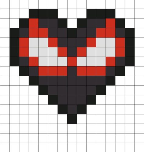 Spider Man Pixel Art Grid, Pixel Art For Boys, Grid Art Easy, Pixel Art Pattern Spiderman, Spiderman Things To Make, Goth Pixel Art Grid, Pixel Art Pattern Easy Cute, Pixel Art Tutorial Step By Step, Pixel Art Words