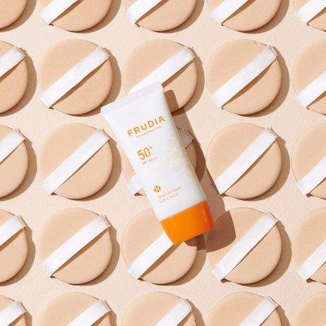 🔍FRUDIA - Tone-Up Base Sun Cream SPF50+ PA+++ - 50g Sun Cream, Makeup Base, Tone It Up, Yes Please, K Beauty, Beautiful Skin, Spf 50, Seed Oil, Skincare Products